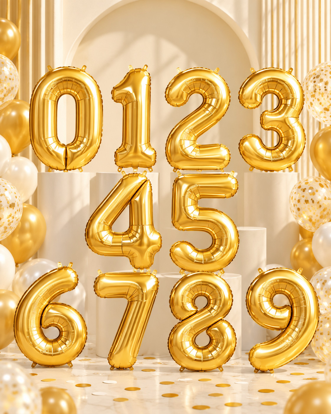 Gold Number Balloon 40"