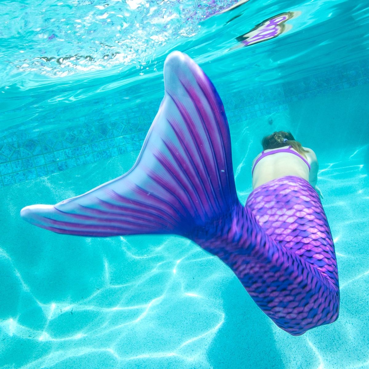 Asian Magenta Mermaid Tail With Monofin - Does Not Include Swimsuit