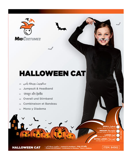 Halloween Cat Costume - Black