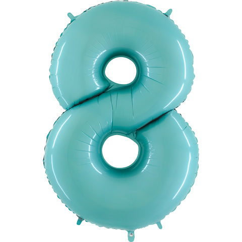 40" Number 8 Balloon Baby Blue