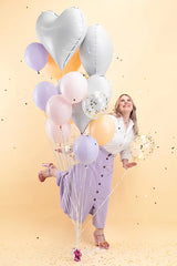 White Heart Foil Balloon 24"