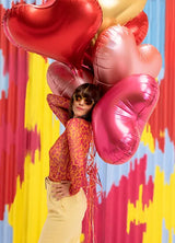 Pink Heart Foil Balloon 24"