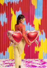 Heart Glasses Foil Balloon 38"