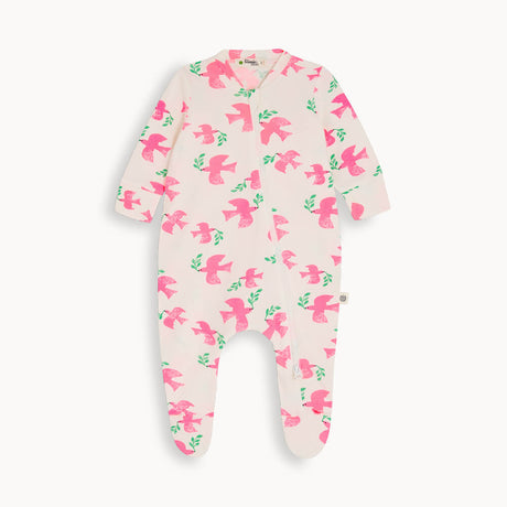 Doves Zip Front Sleepsuit