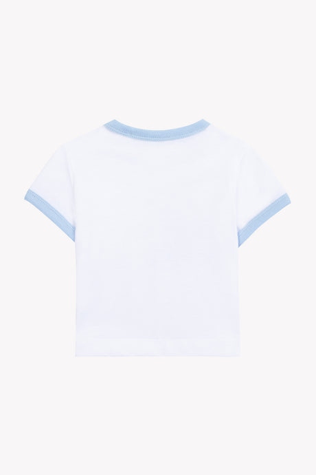 T-Shirt - White Cotton Illustration Seaside