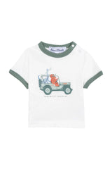 T-Shirt - Ecru Cotton Illustration Explorer