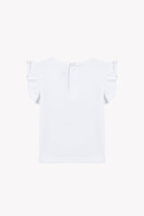 T-Shirt - White Cotton Illustration Tennis