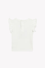 T-Shirt - White Cotton Illustration Flower Market