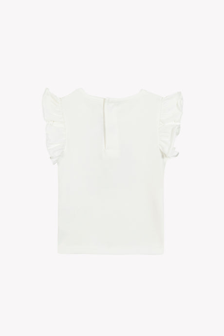 T-Shirt - White Cotton Illustration Flower Market