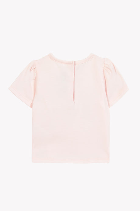 T-Shirt - Pale Pink Cotton Illustration Rabbit