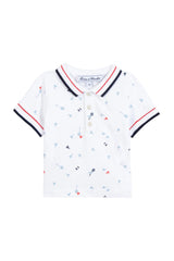 Polo Shirt - White Cotton Sports Club