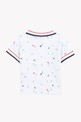 Polo Shirt - White Cotton Sports Club
