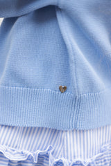 Cardigan - Azure Cotton Embroidered