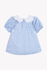 Dress - Azure Cotton Peter Pan Collar
