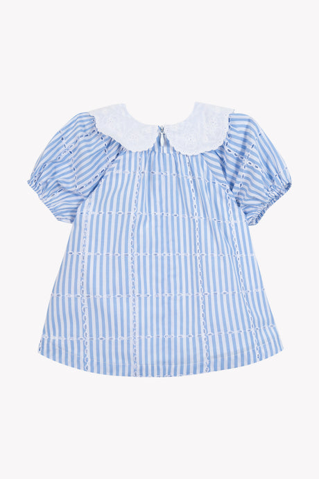 Dress - Azure Cotton Peter Pan Collar