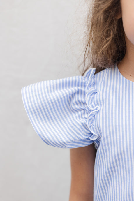 Dress - Cornflower Stripes