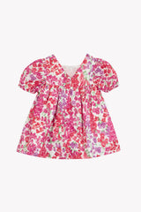 Dress - Pink Cotton Print Fabric Liberty