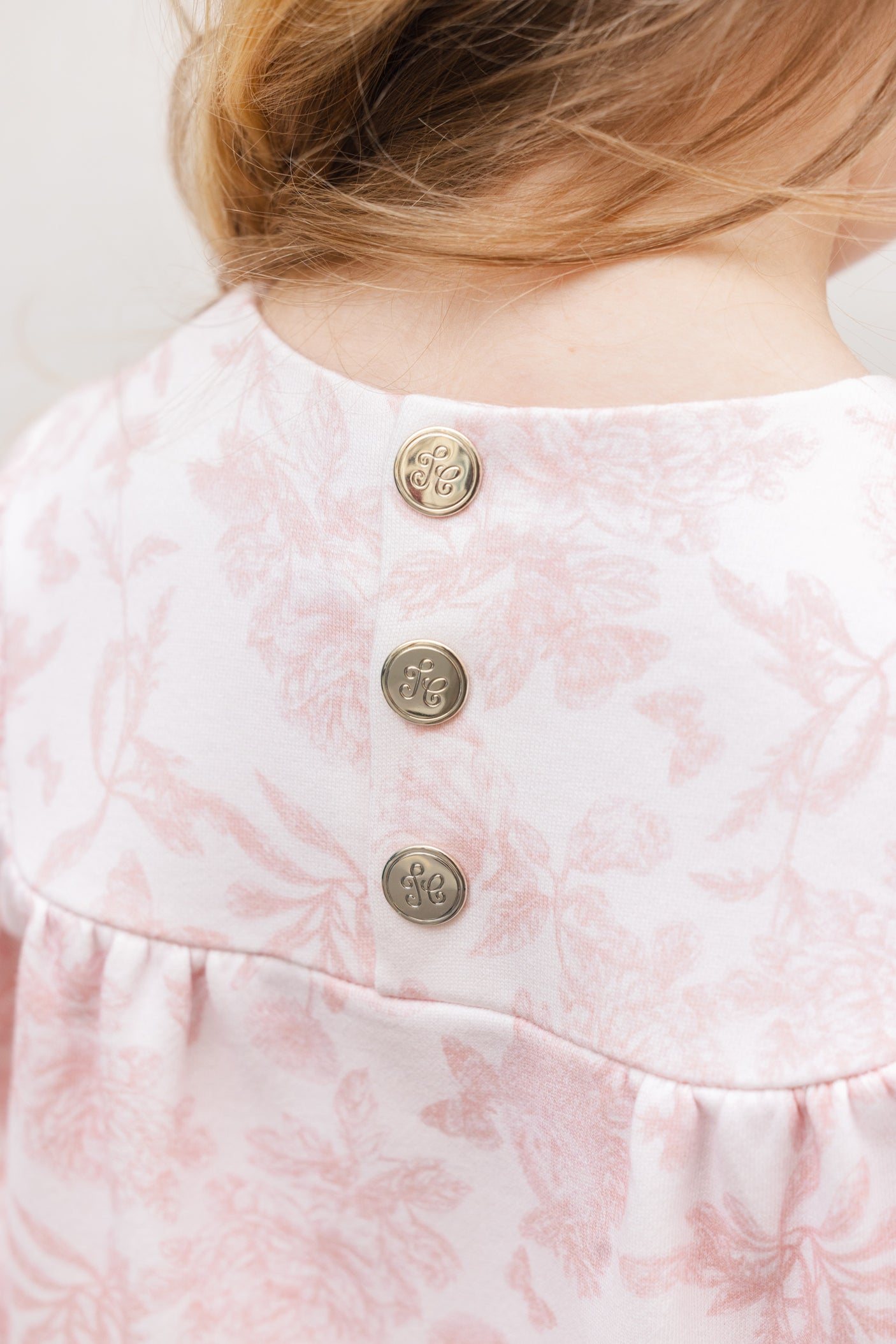 Dress - Pink Cotton Print Inspiration Toile De Jouy