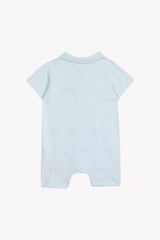 Jumpsuit Short - Sky Cotton Hedgehog Pattern