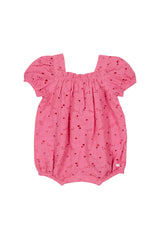 Jumpsuit - Pink Cotton Embroidery English