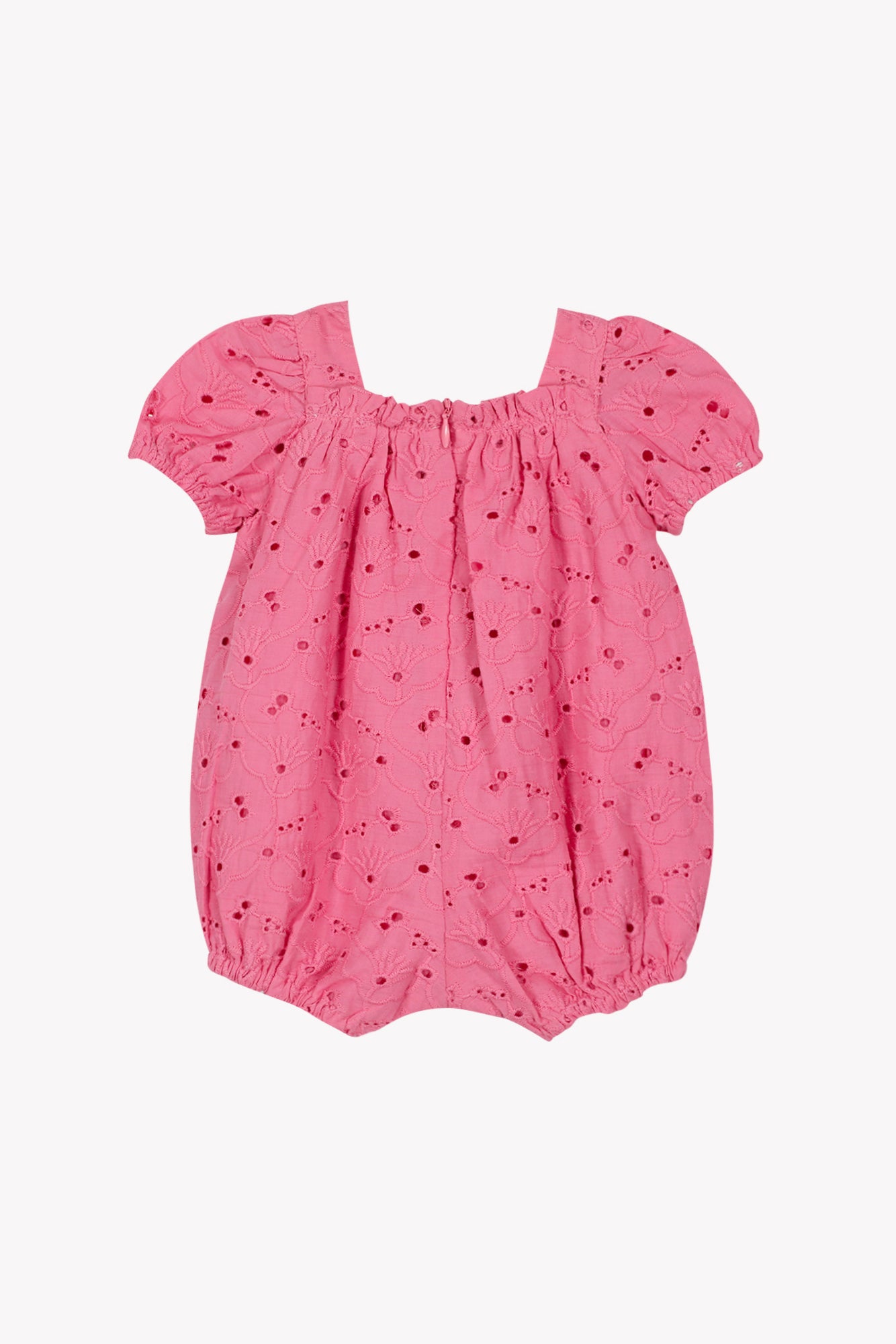 Jumpsuit - Pink Cotton Embroidery English