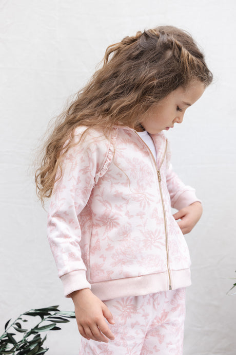 Jogging Suit - Pink Cotton Print Inspiration Toile De Jouy