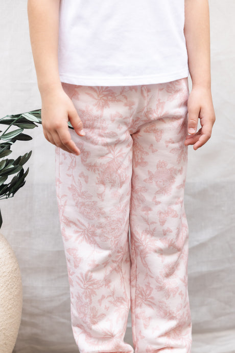 Jogging Suit - Pink Cotton Print Inspiration Toile De Jouy