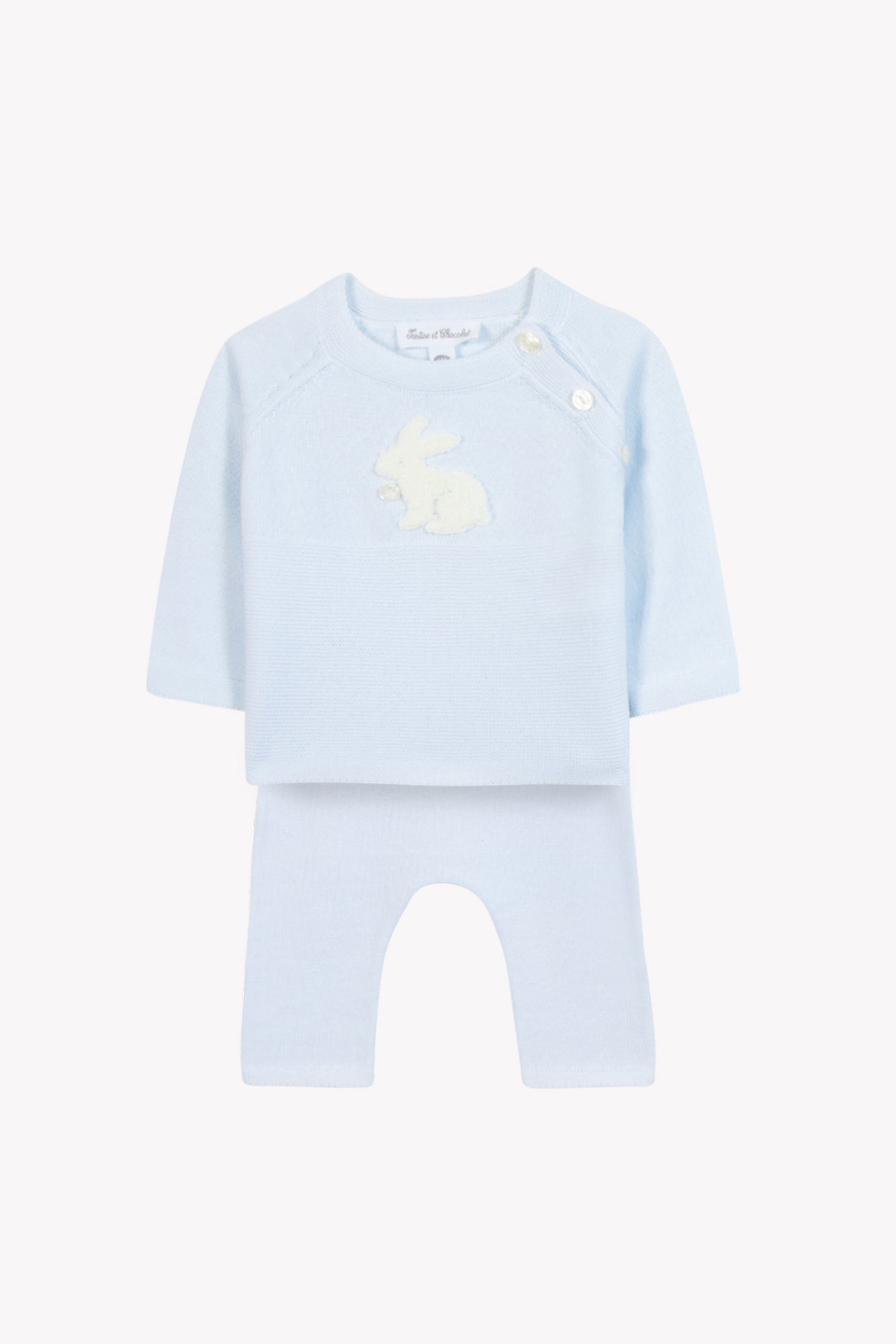 Long Set - Cotton Sky Embroidery Rabbit