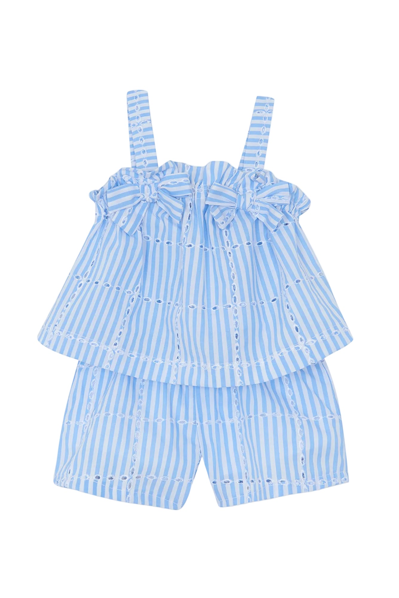 Short Set - Blue Cotton Stripes