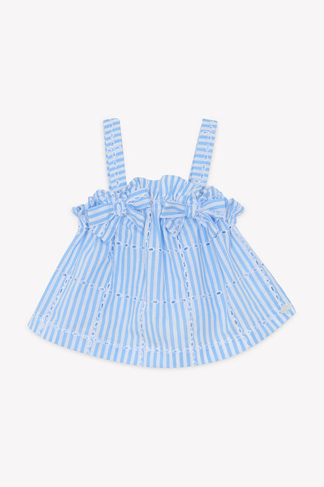 Short Set - Blue Cotton Stripes