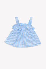 Short Set - Blue Cotton Stripes