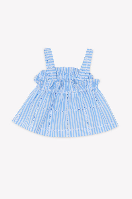 Short Set - Blue Cotton Stripes