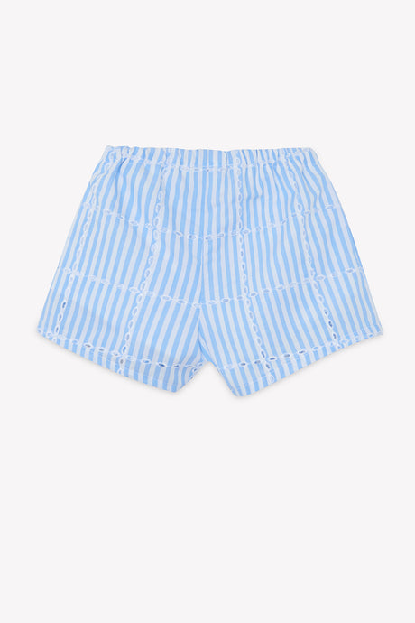 Short Set - Blue Cotton Stripes