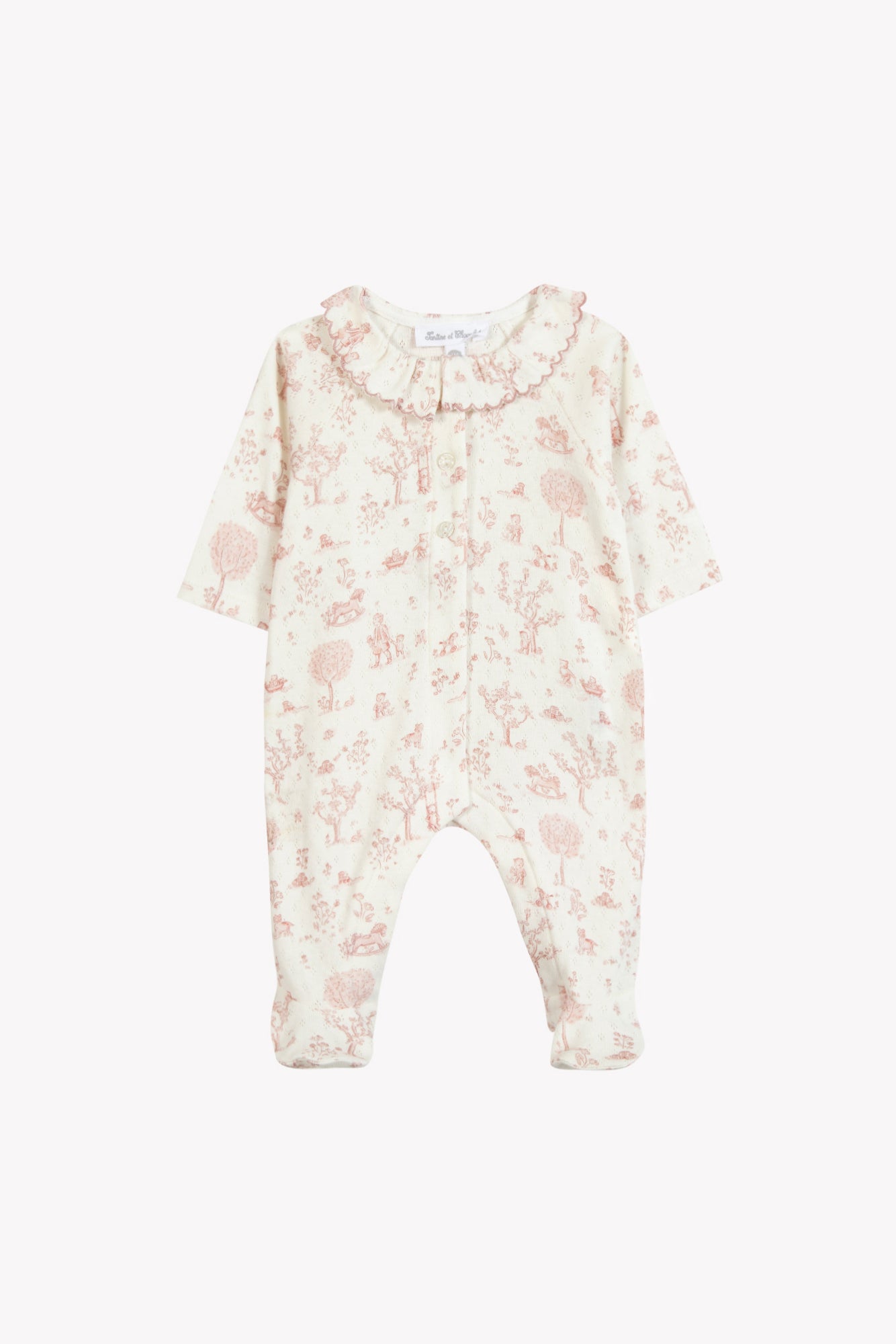 Pyjama - Pink Cotton Print Fantasy Garden