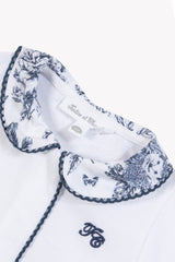 Pyjama - Navy Cotton Print Inspiration Toile De Jouy
