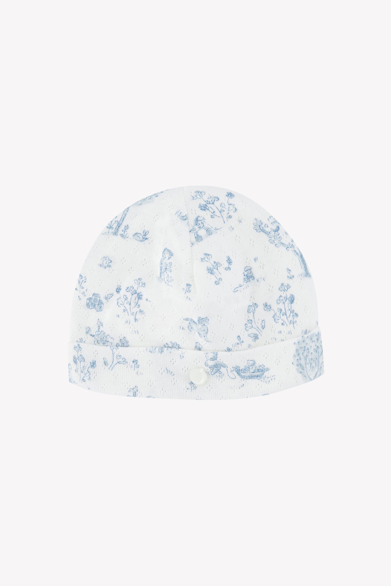Beanie - Sky Blue Fantasy Garden Cotton