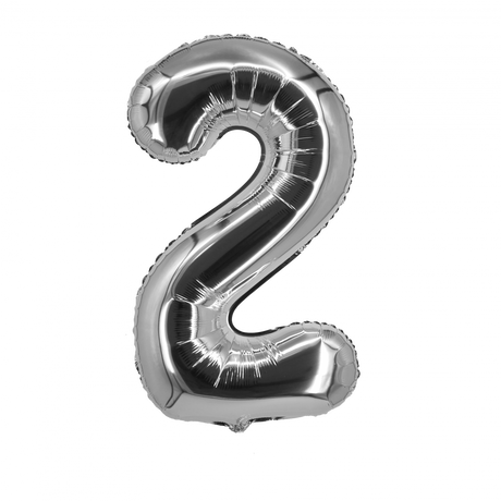Silver Foil Number Balloon 28"