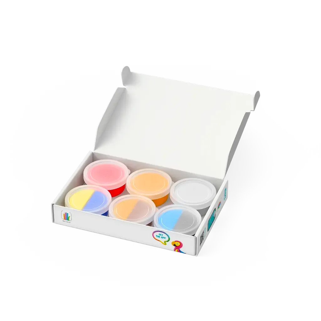 Birds Colorful modeling air-dry clay, 6 cans