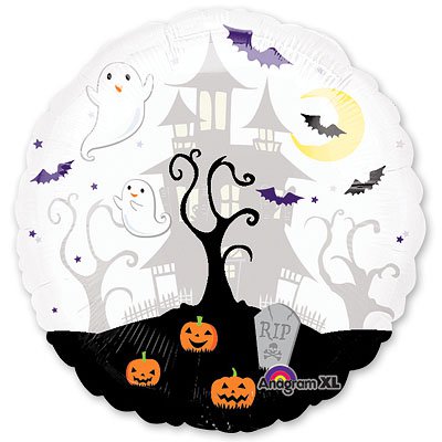 See Through Haunted House Foil Balloon 25"