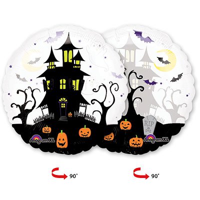 See Through Haunted House Foil Balloon 25"