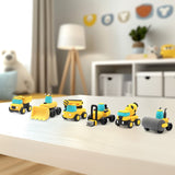 Construction Vehicles. Colorful modeling air-dry clay, 12 cans