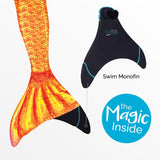 Tropical Sunrise Mermaid Tail With Monofin - Does Not Include Swimsuit