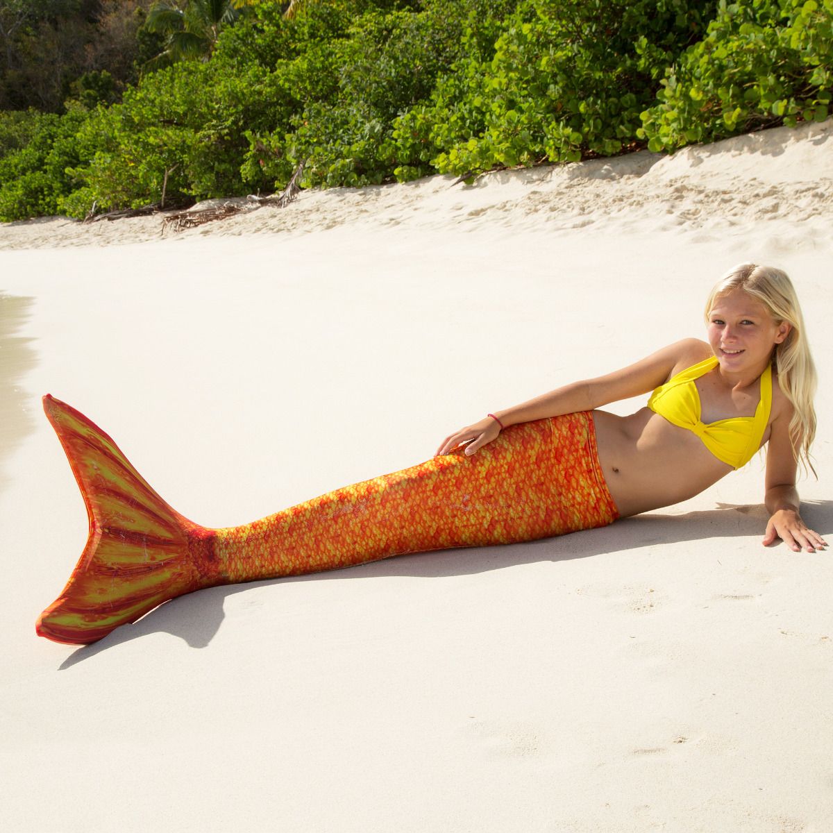 Tropical Sunrise Mermaid Tail With Monofin - Does Not Include Swimsuit