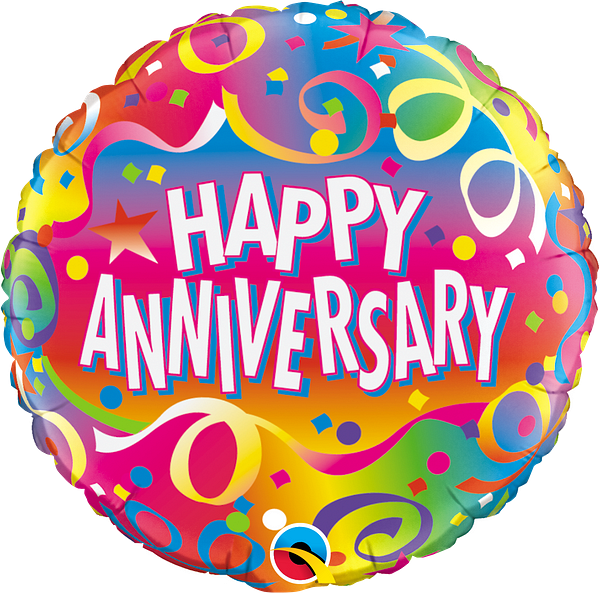 Happy Anniversary Confetti Balloon 18"