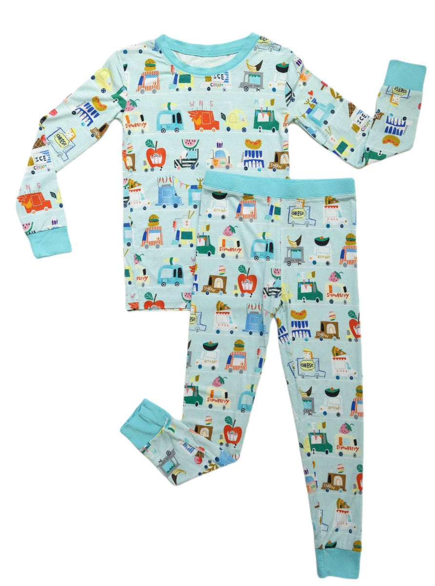 Food Trucks Two Piece Bamboo Viscose Pajama Set