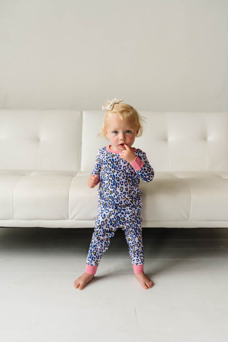 Wild Leopard Two Piece Bamboo Viscose Pajama Set