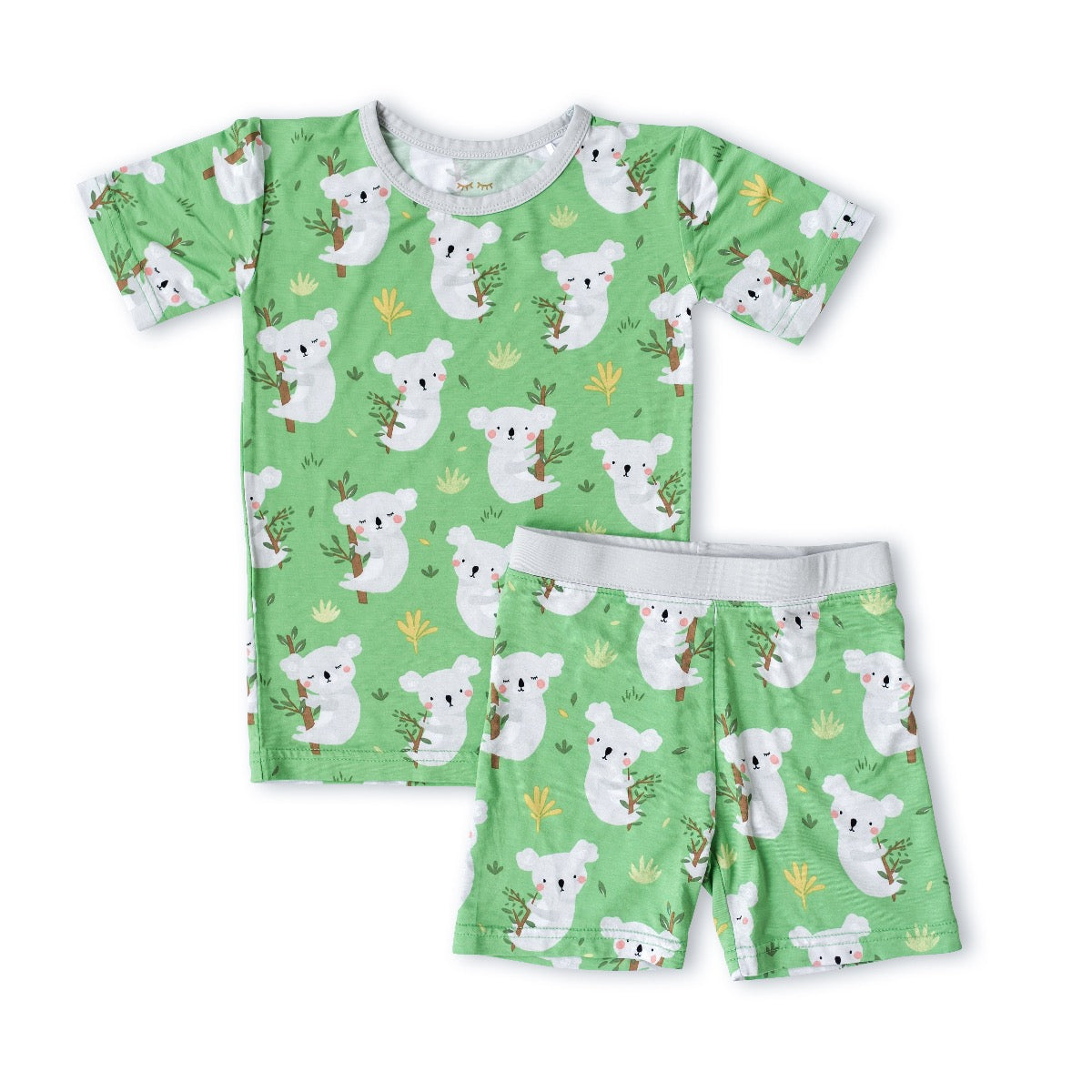 Green Koala Bamboo Short Sleeve & Short Set