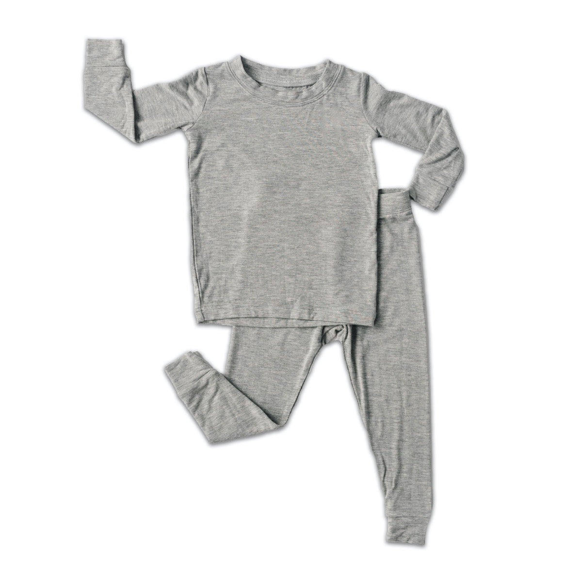 Heather Gray Bamboo Long Sleeve Pj