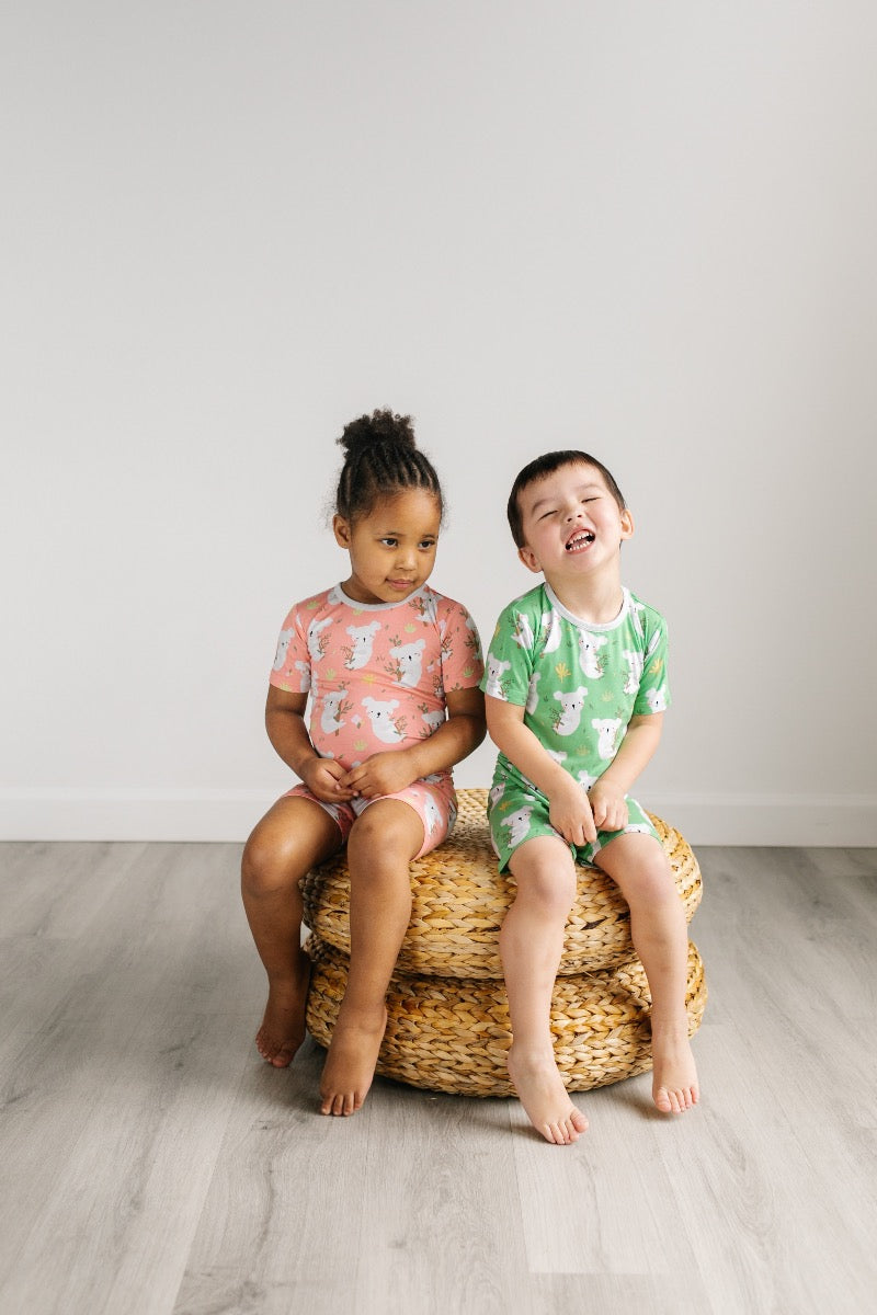 Green Koala Bamboo Short Sleeve & Short Set