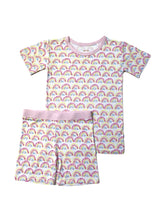 Pastel Rainbows Bamboo Short Sleeve & Short Set